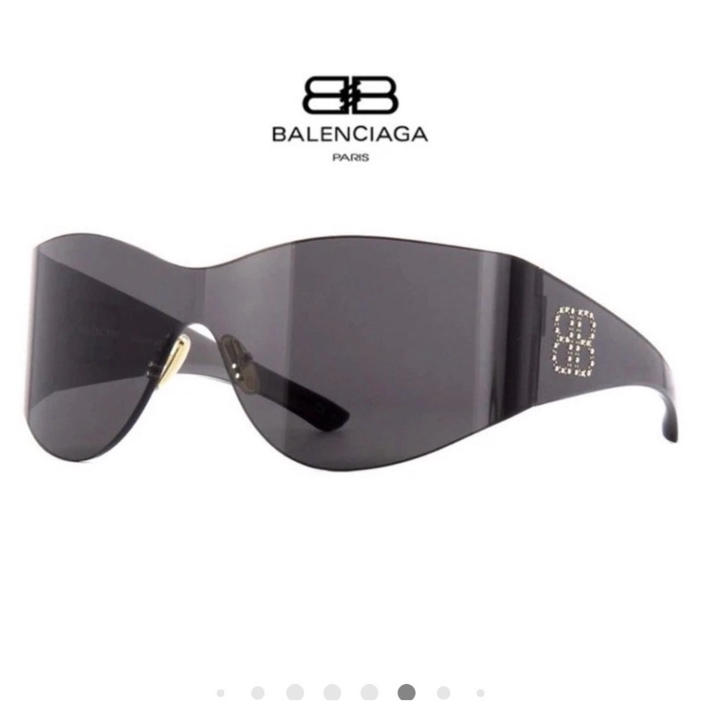 Balenciaga Black Oversized Sunglasses